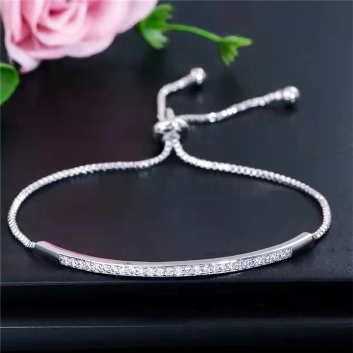 Fashion Geometric Alloy Rhinestone Plating Women's Bracelets