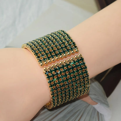 Fashion Geometric Alloy Rhinestone Rhinestones Women's Bangle