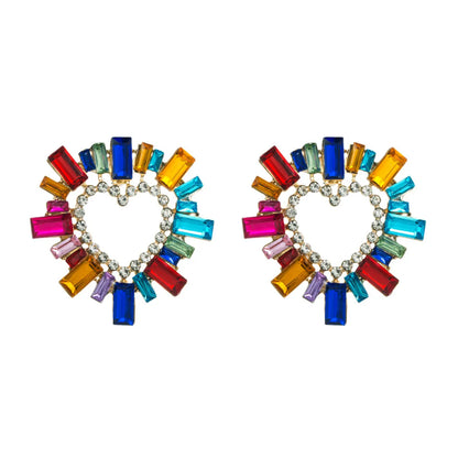 Fashion Geometric Alloy Rhinestones Women's Earrings 1 Pair