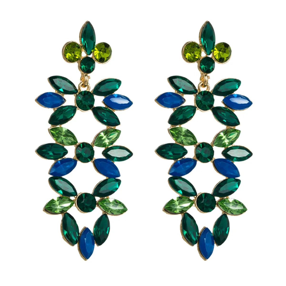 Fashion Geometric Alloy Rhinestones Women's Earrings 1 Pair