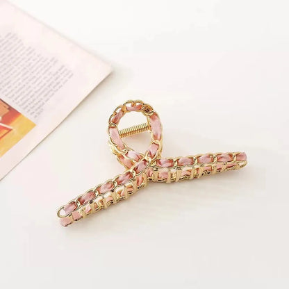 Fashion Geometric Alloy Ribbon Plating Hair Claws