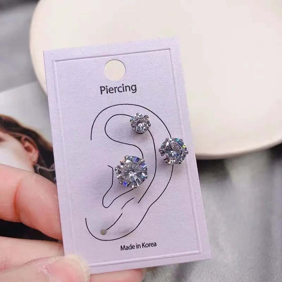 Fashion Geometric Artificial Gemstones Metal Artificial Gemstones Unisex Ear Clips 1 Set