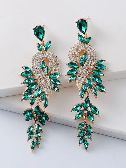 Fashion Geometric Arylic Rhinestones Women'S Earrings 1 Pair