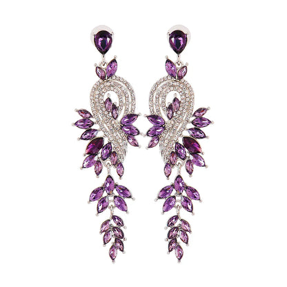 Fashion Geometric Arylic Rhinestones Women'S Earrings 1 Pair