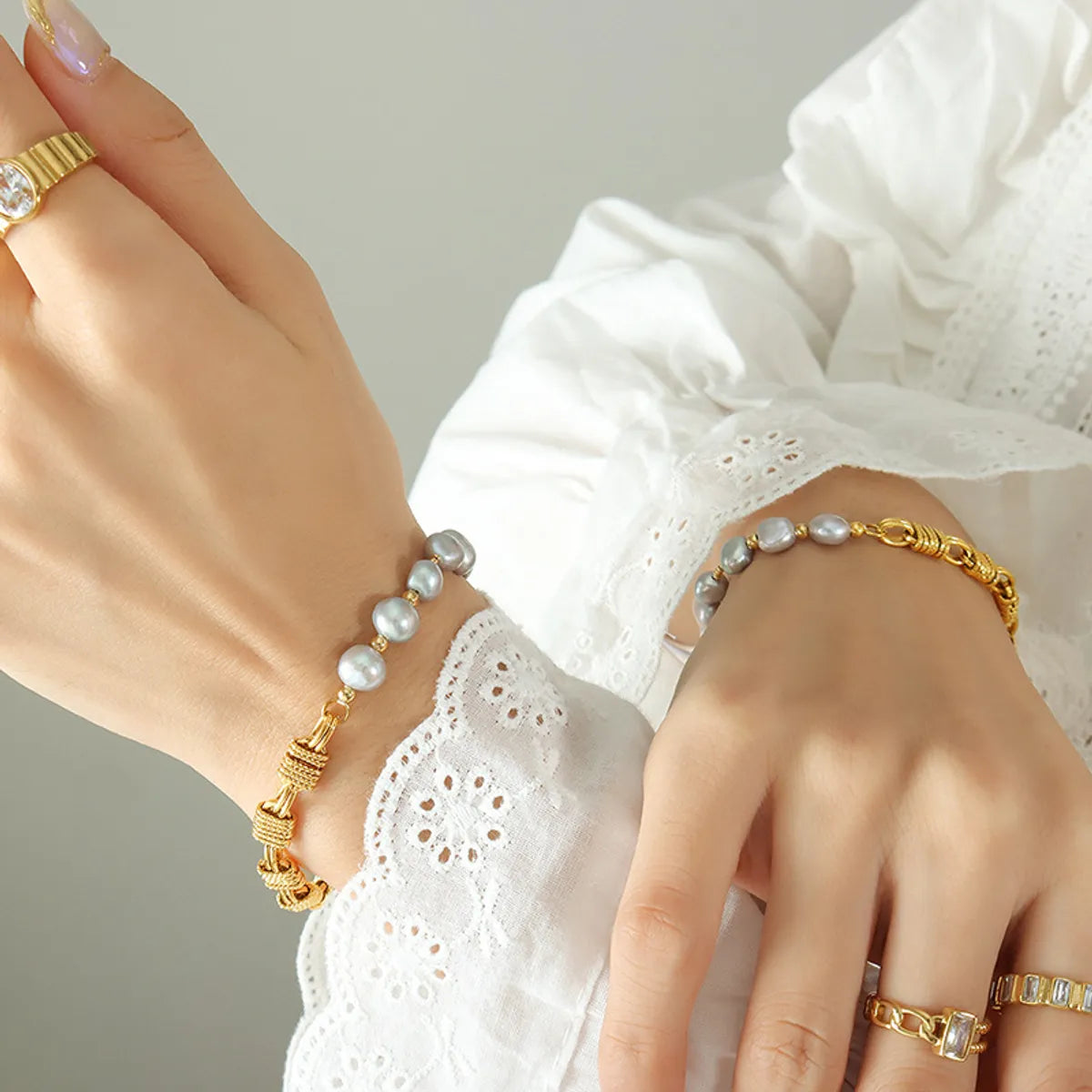 Fashion Geometric Brass Plating Bracelets 1 Piece