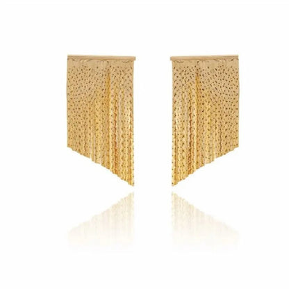 Fashion Geometric Brass Plating Drop Earrings 1 Pair