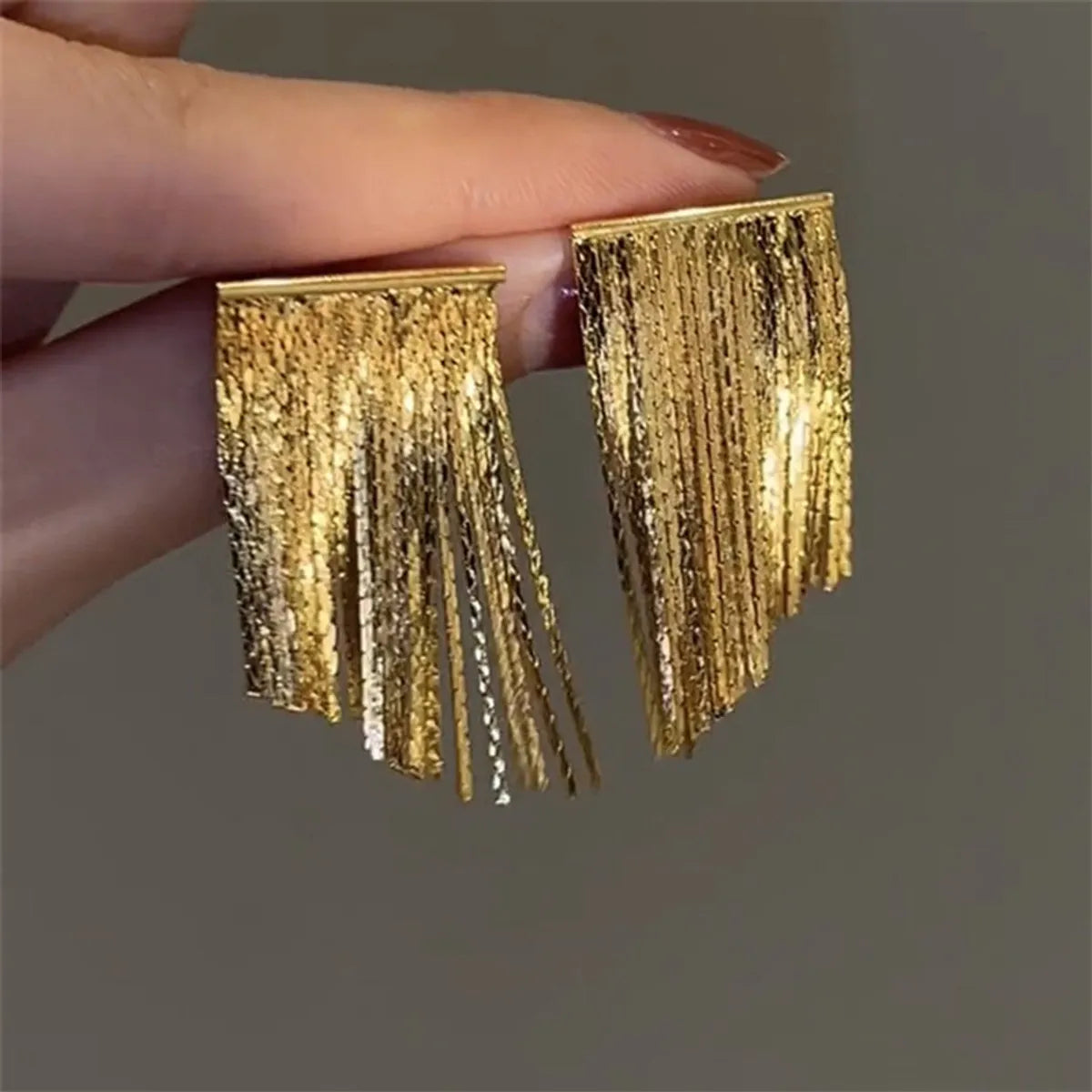 Fashion Geometric Brass Plating Drop Earrings 1 Pair