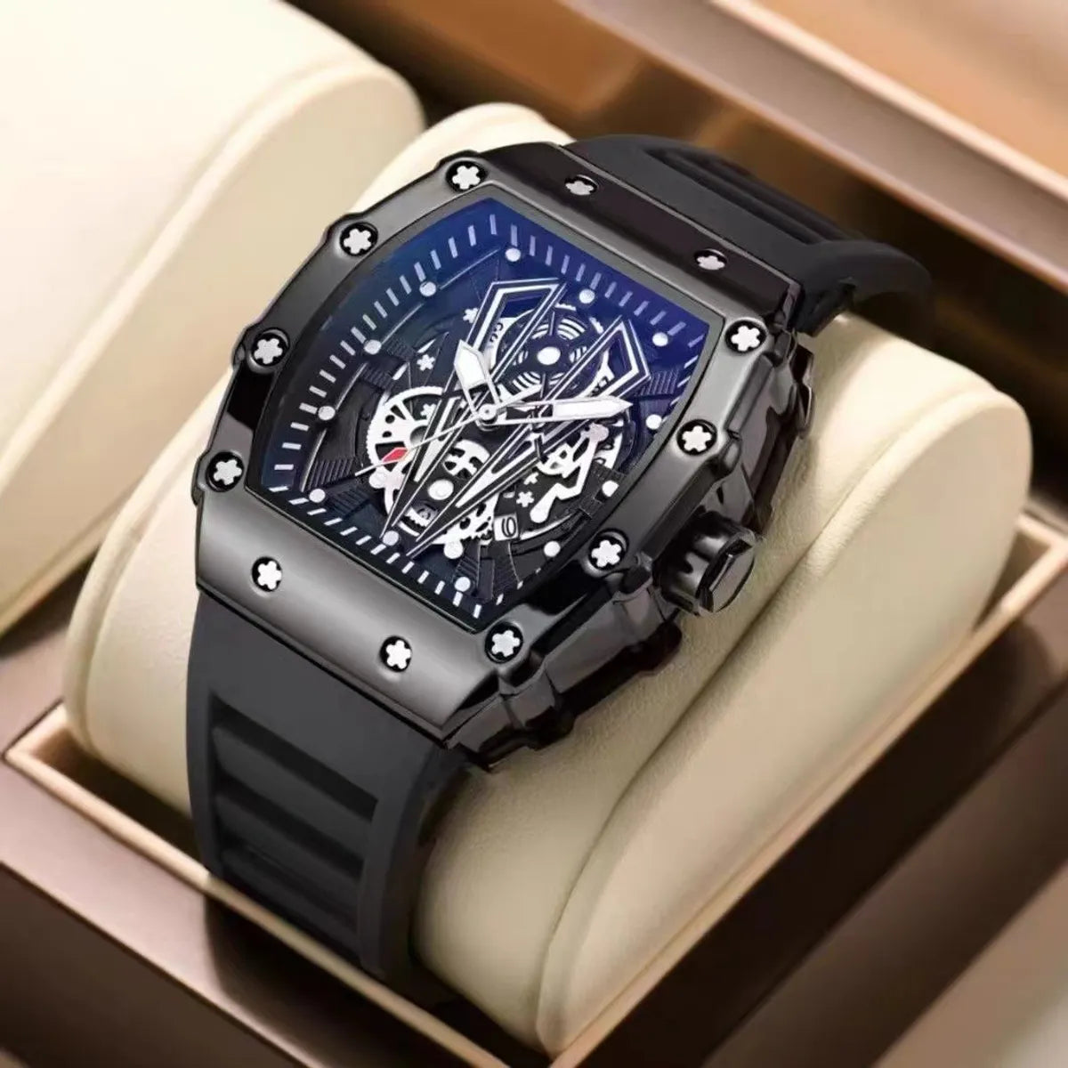 Fashion Geometric Buckle Quartz Men'S Watches