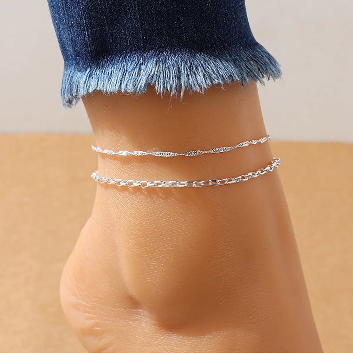 Fashion Geometric Chain Metal Women'S Anklet