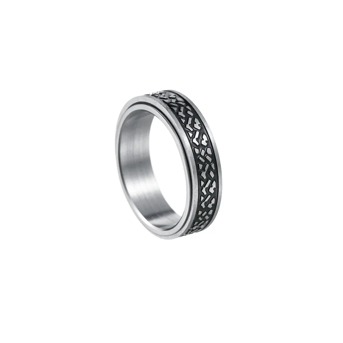 Fashion Geometric Circle 201 Stainless Steel Men'S Rings