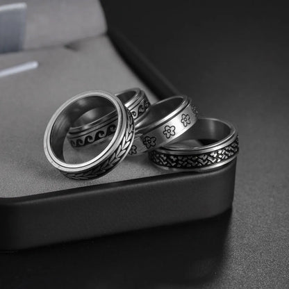 Fashion Geometric Circle 201 Stainless Steel Men'S Rings