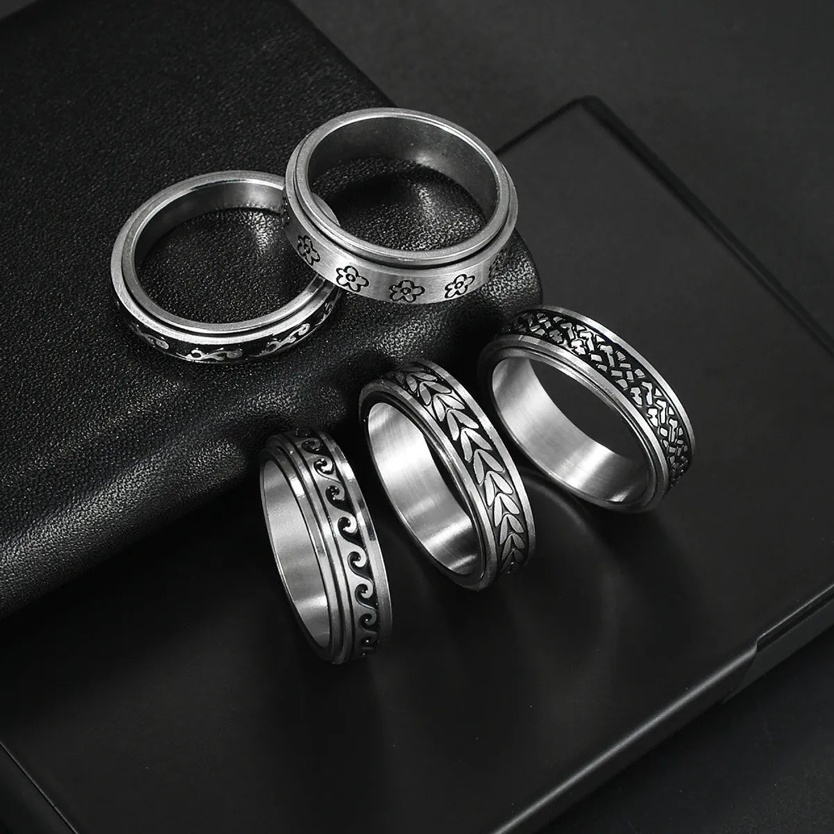 Fashion Geometric Circle 201 Stainless Steel Men'S Rings