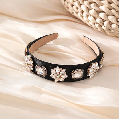 Fashion Geometric Cloth Handmade Artificial Rhinestones Hair Band 1 Piece