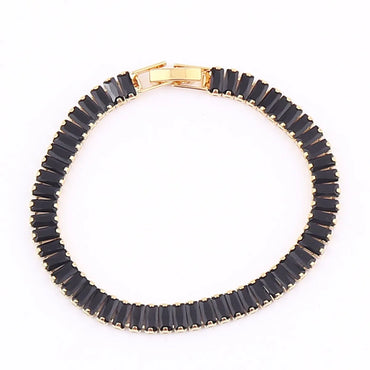 Fashion Geometric Copper Zircon Bracelets In Bulk