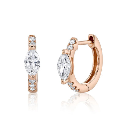 Fashion Geometric Copper Gold Plated Zircon Earrings 1 Pair