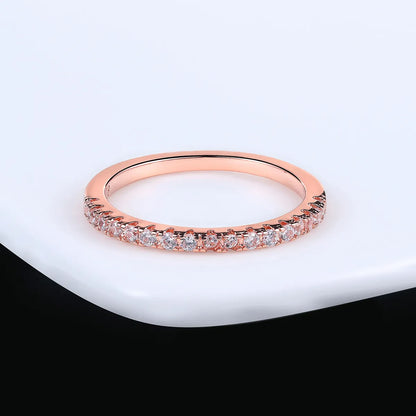 Fashion Geometric Copper Inlay Zircon Rings 1 Piece