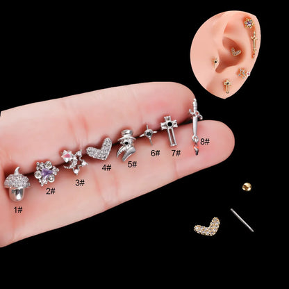 Fashion Geometric Copper Plating Ear Studs