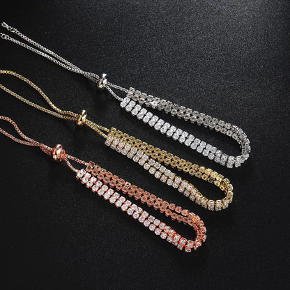 Fashion Geometric Copper Zircon Bracelets