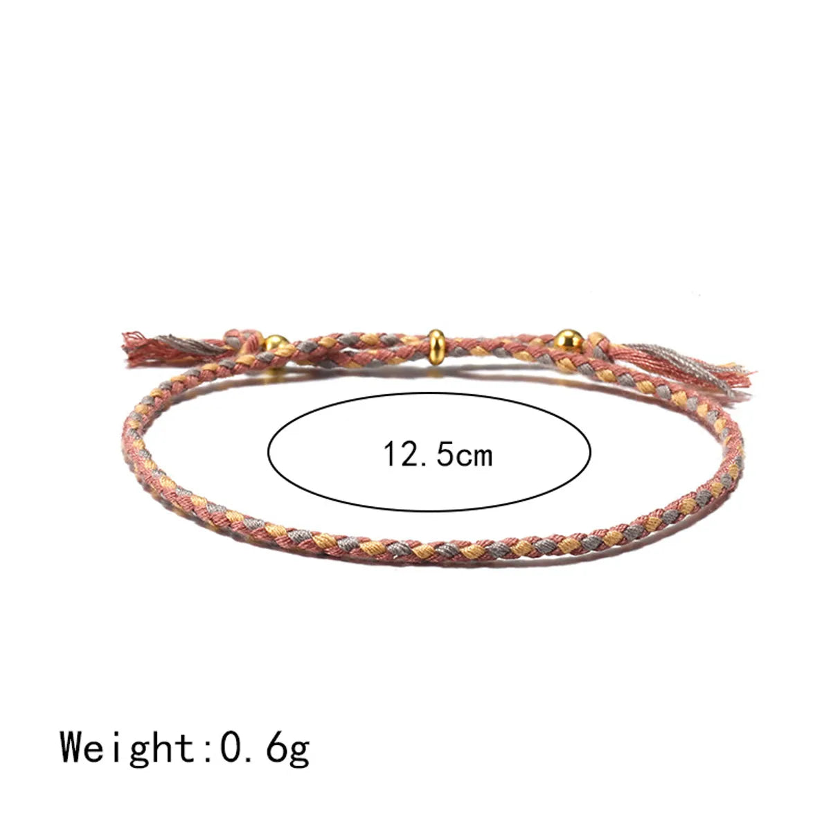 Fashion Geometric Cotton Braid Copper Unisex Bracelets