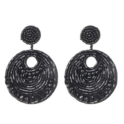 Fashion Geometric Imitated Crystal Rice Beads National Wind Earrings Nhjj139827