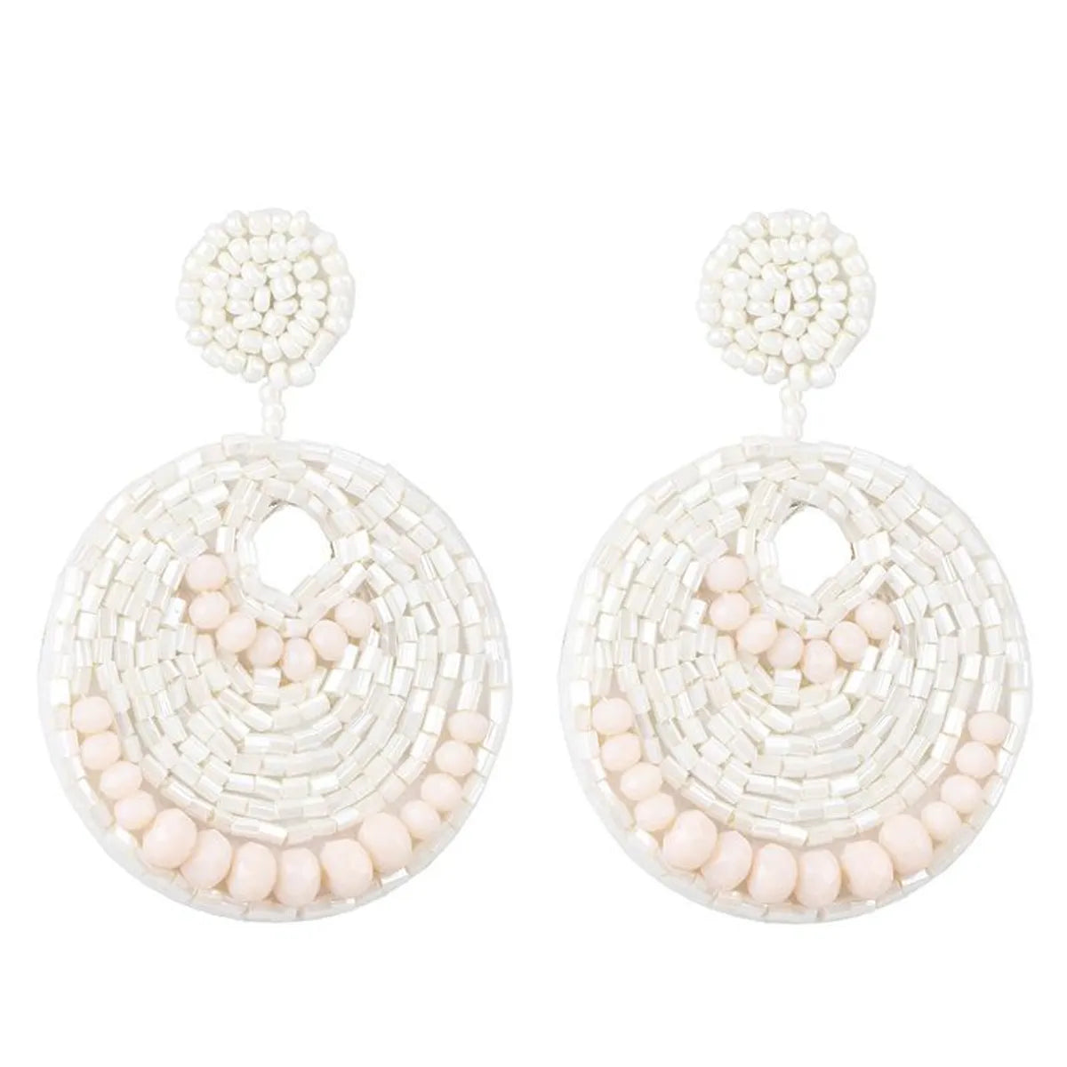 Fashion Geometric Imitated Crystal Rice Beads National Wind Earrings Nhjj139827