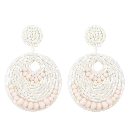 Fashion Geometric Imitated Crystal Rice Beads National Wind Earrings Nhjj139827