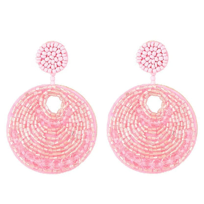 Fashion Geometric Imitated Crystal Rice Beads National Wind Earrings Nhjj139827