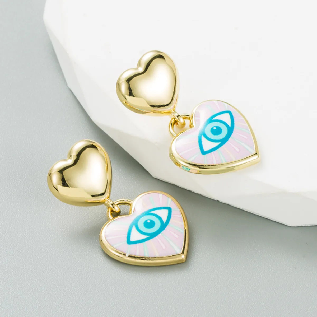 Fashion Geometric Devil's Eye Alloy Enamel Women's Drop Earrings 1 Pair