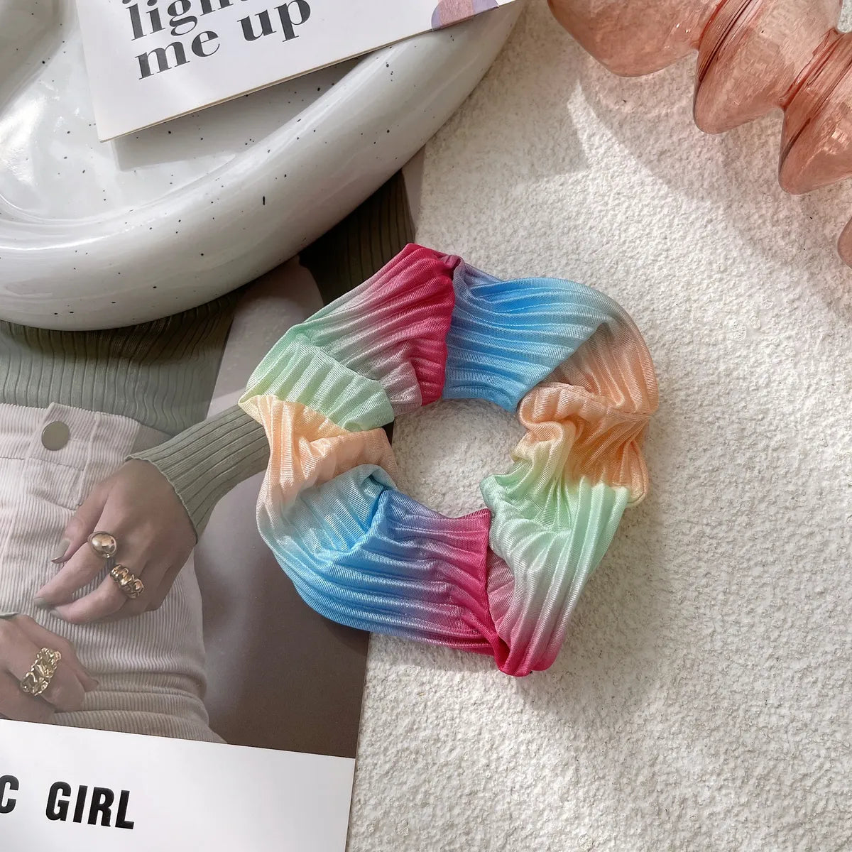 Fashion Geometric Gradient Color Polyester Hair Band Hair Tie 1 Piece