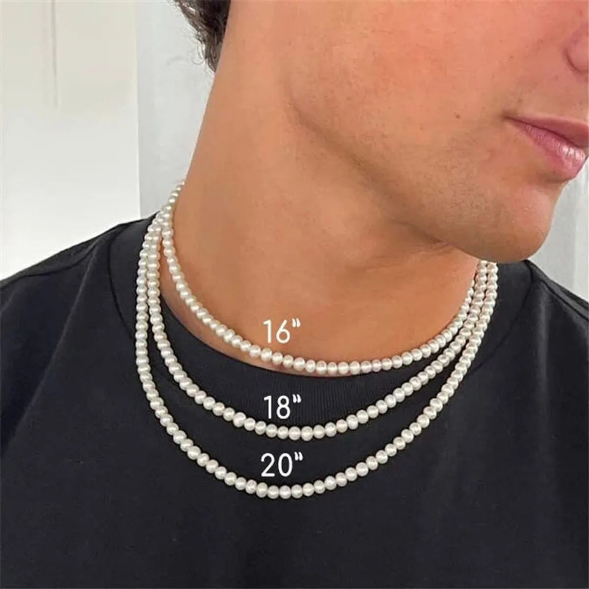 Fashion Geometric Imitation Pearl Beaded Unisex Necklace