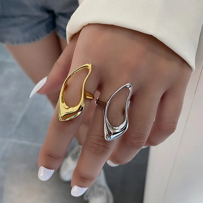 Fashion Geometric Irregular Simple Hollow Ring