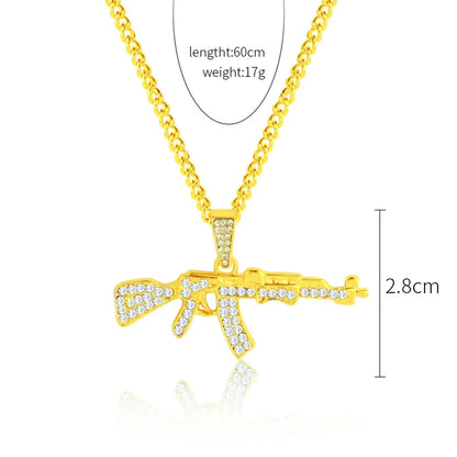 Fashion Geometric Letter Alloy Plating Metal Rhinestones Unisex Necklace 1 Piece