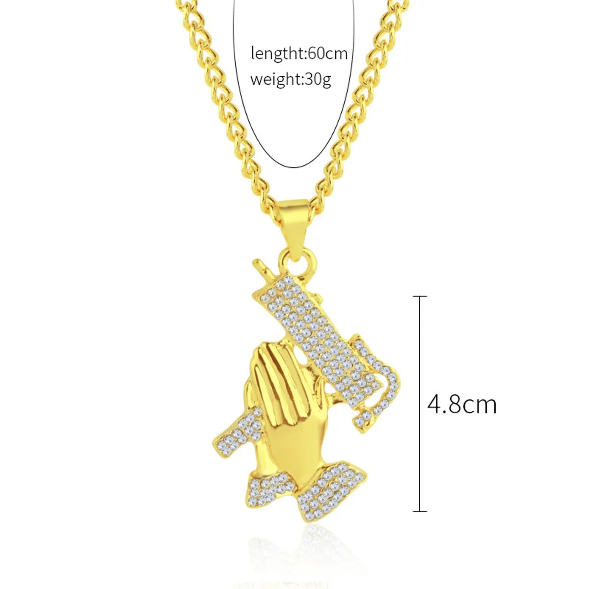 Fashion Geometric Letter Alloy Plating Metal Rhinestones Unisex Necklace 1 Piece