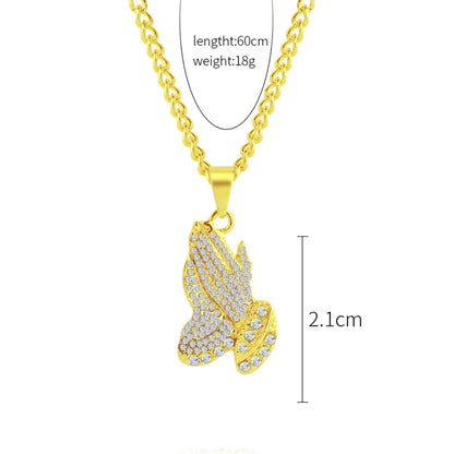 Fashion Geometric Letter Alloy Plating Metal Rhinestones Unisex Necklace 1 Piece