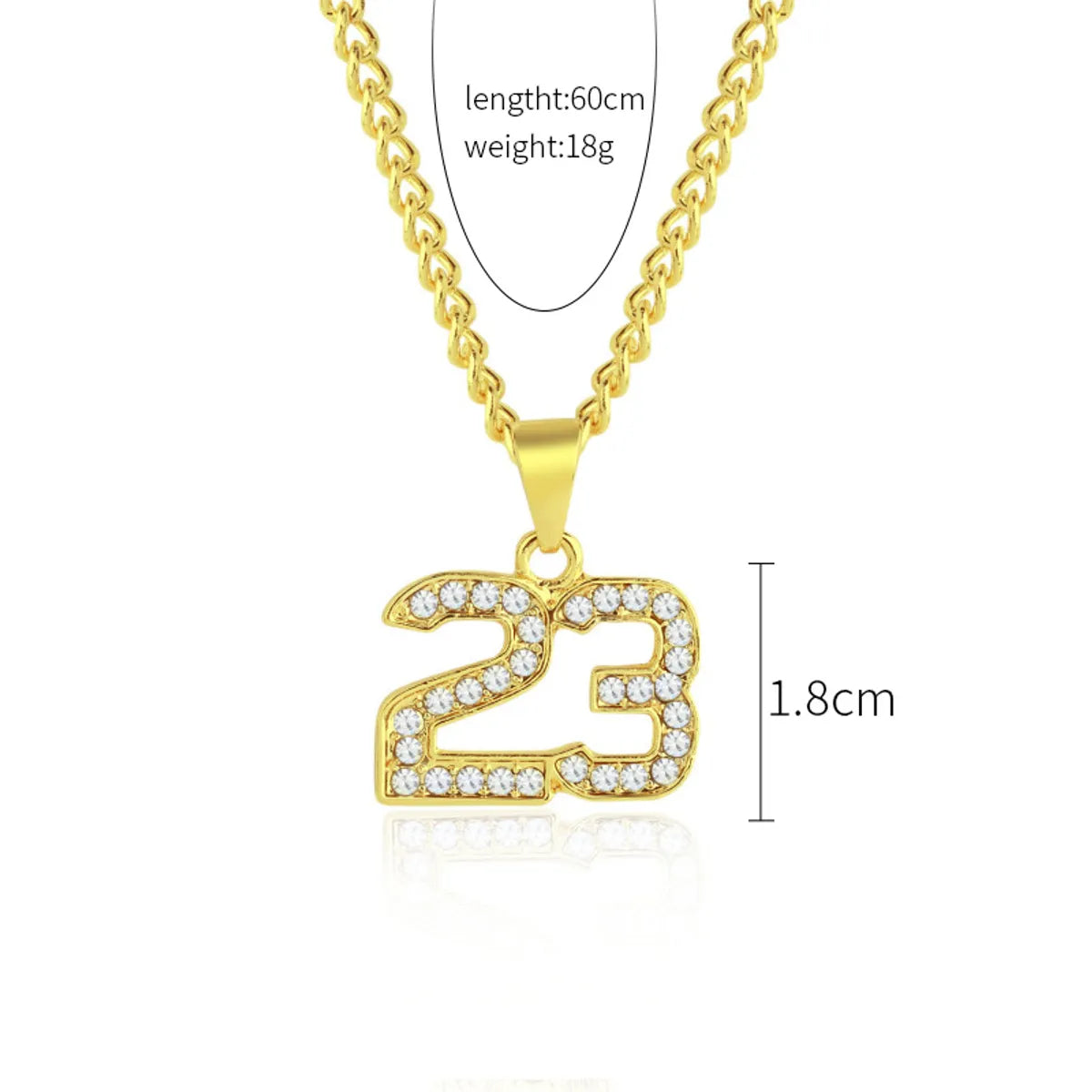 Fashion Geometric Letter Alloy Plating Metal Rhinestones Unisex Necklace 1 Piece