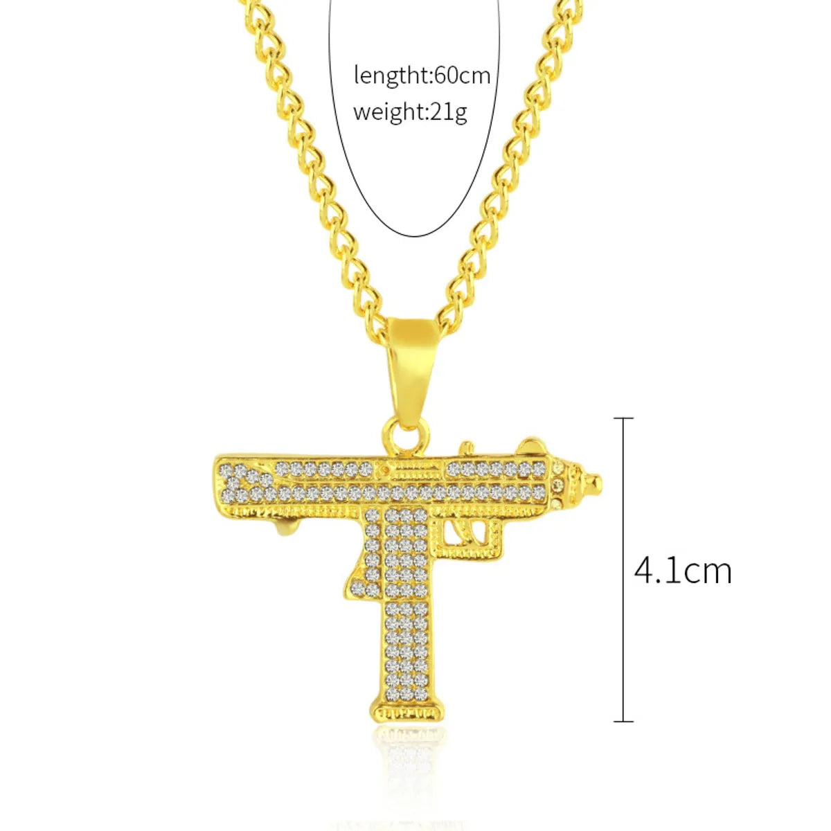 Fashion Geometric Letter Alloy Plating Metal Rhinestones Unisex Necklace 1 Piece