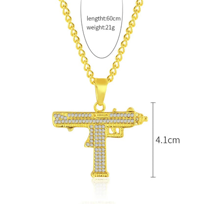 Fashion Geometric Letter Alloy Plating Metal Rhinestones Unisex Necklace 1 Piece