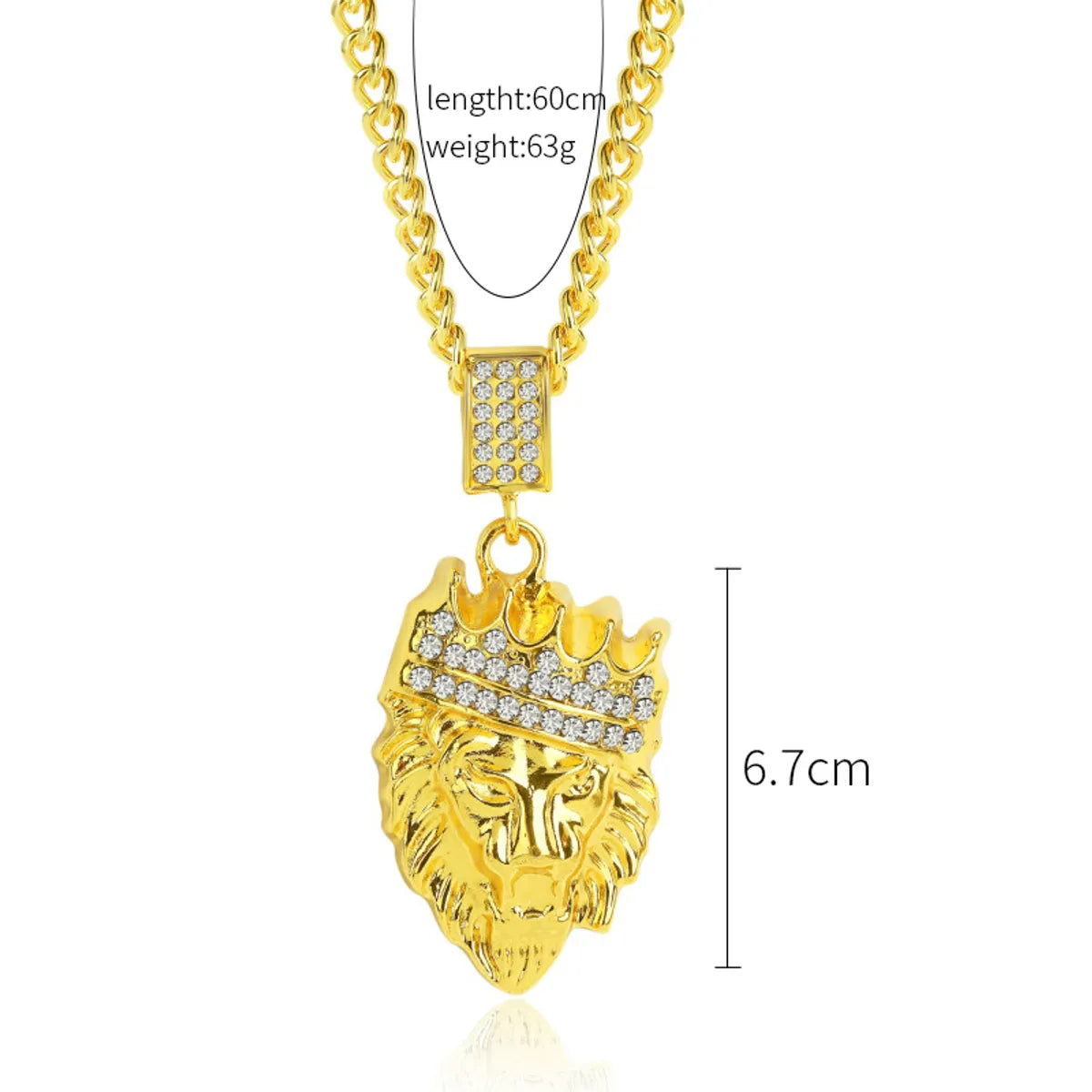 Fashion Geometric Letter Alloy Plating Metal Rhinestones Unisex Necklace 1 Piece