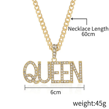 Fashion Geometric Letter Alloy Plating Metal Rhinestones Unisex Necklace 1 Piece