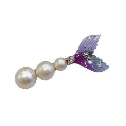 Fashion Geometric Mermaid Plastic Artificial Pearls Hair Clip 1 Piece