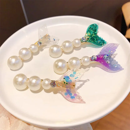 Fashion Geometric Mermaid Plastic Artificial Pearls Hair Clip 1 Piece