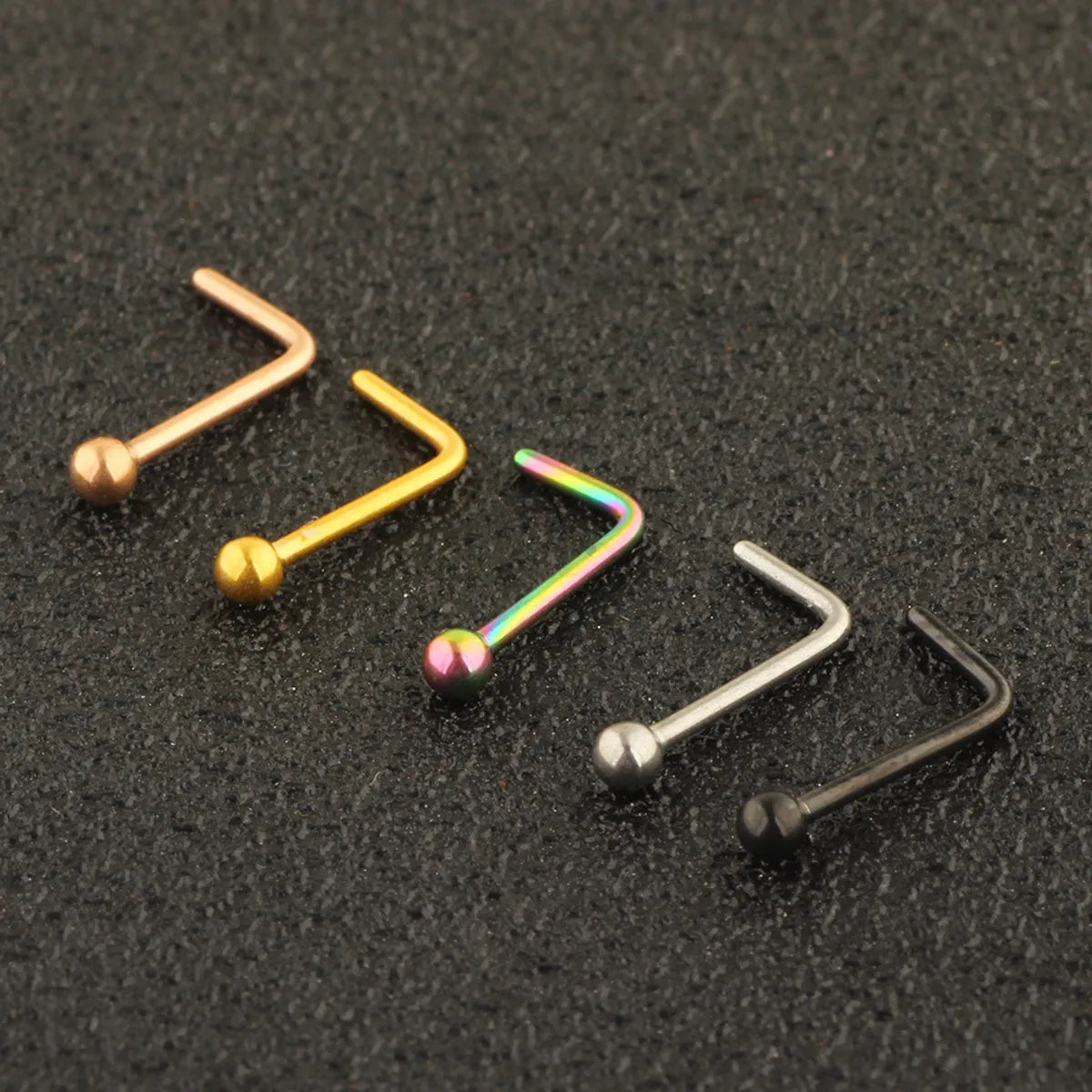 Fashion Geometric Metal Nose Studs 1 Piece