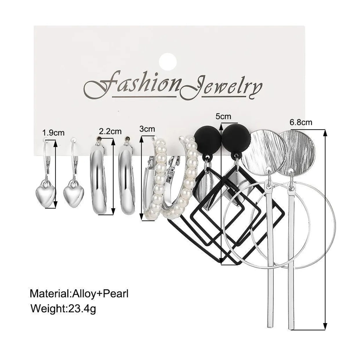 Fashion Geometric Metal Plating Inlay Artificial Pearls Rhinestones Women's Earrings