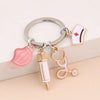 Fashion Geometric Metal Plating Keychain