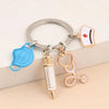 Fashion Geometric Metal Plating Keychain