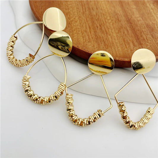 Fashion Geometric Metal Plating Women's Earrings 1 Pair