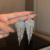 Fashion Geometric Metal Tassel Rhinestones Women'S Earrings 1 Pair