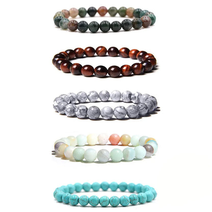 Fashion Geometric Natural Stone Beaded Bracelets