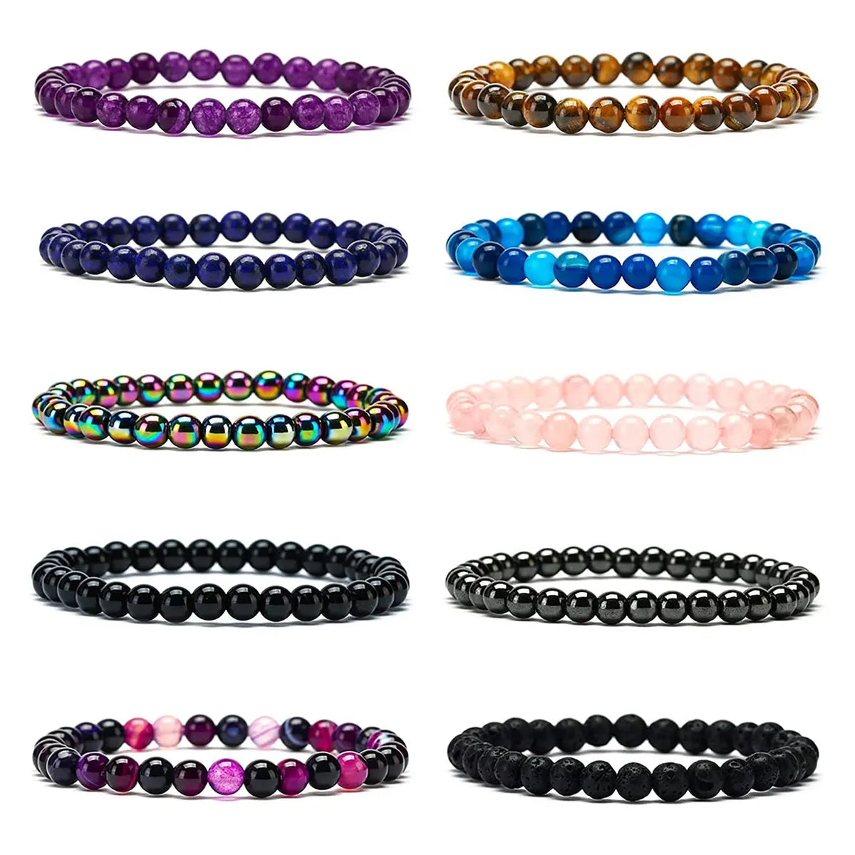 Fashion Geometric Natural Stone Beaded Bracelets