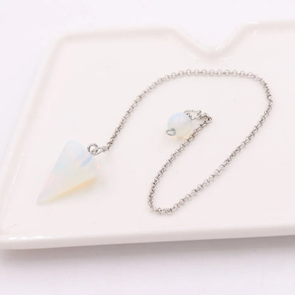 Fashion Geometric Natural Stone Pendant Necklace